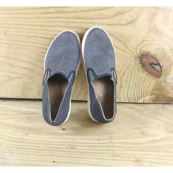 OluKai Womens Shoes PEHUEA Sz 6 Mesh Gray Casual Slip On Flats - Picture 5 of 7